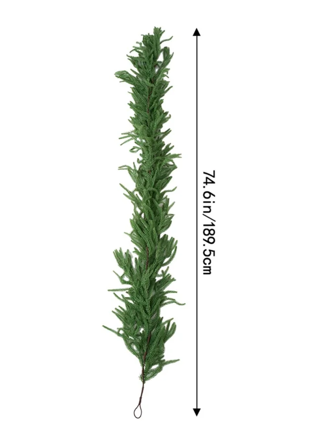 Lifeideas Green Deluxe Unlit Artificial Christmas Garland 1.8m / 2.7m