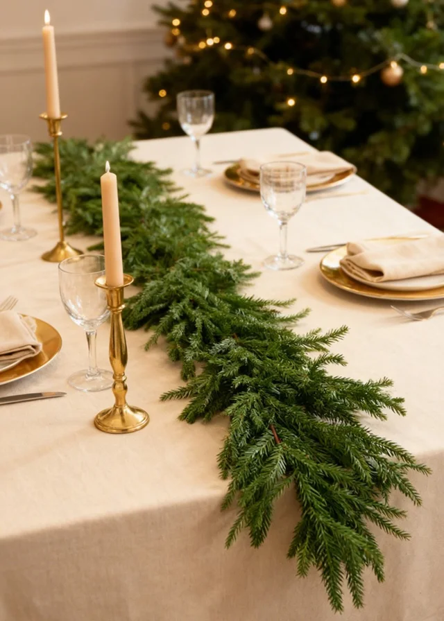 Lifeideas Green Deluxe Unlit Artificial Christmas Garland 1.8m / 2.7m