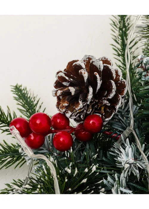 Lifeideas Multicoloured Artificial Christmas Mantel Swag with LED Warm White Lights - One Size Image 4