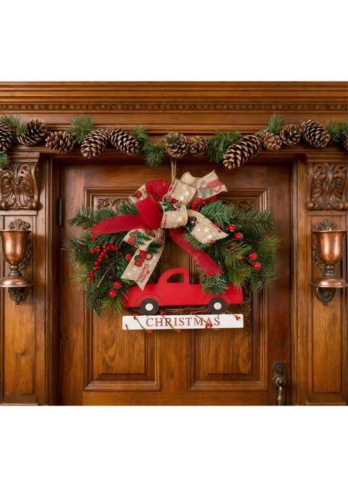 Lifeideas Green Christmas Wreath 30cm - One Size Image 1