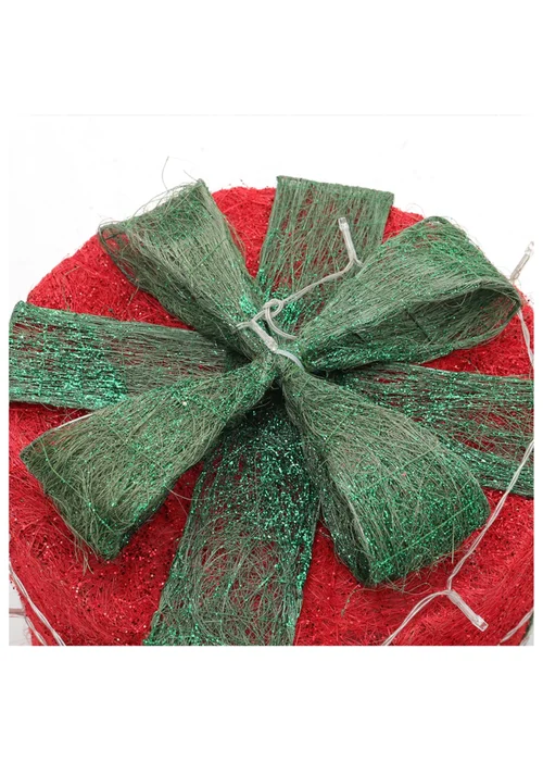 Lifeideas 4Pcs Christmas Gift Box Decorations with LED String Lights - One Size Image 4