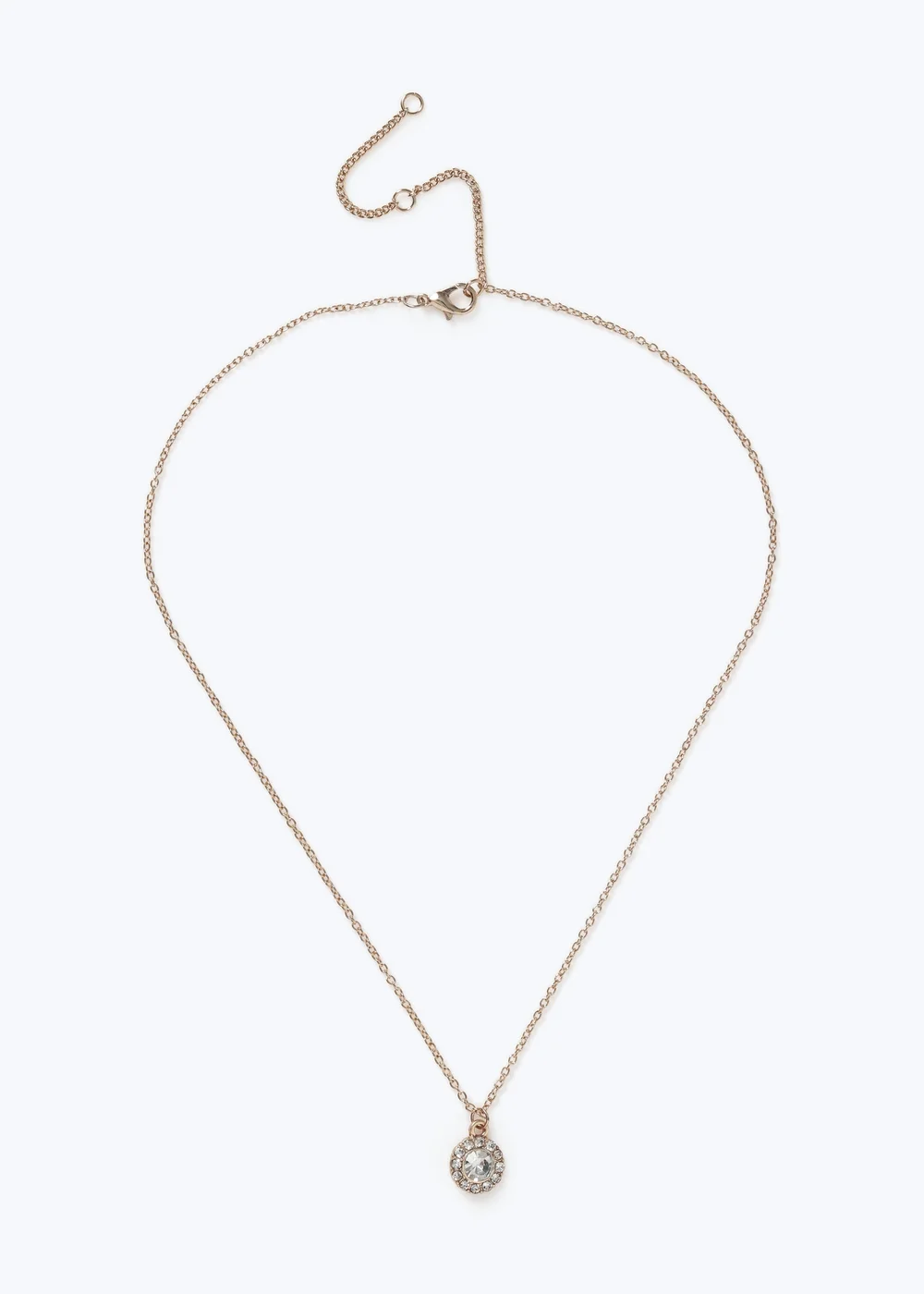 Muse Gold Rhinestone Ditsy Necklace - One Size Image 1