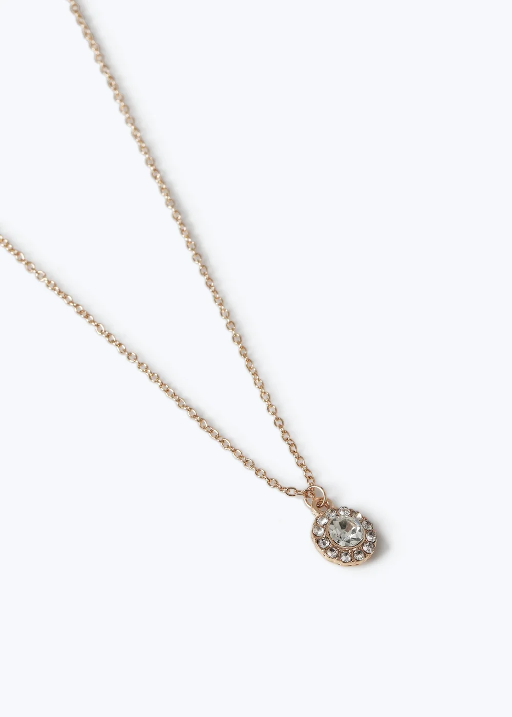 Muse Gold Rhinestone Ditsy Necklace - One Size Image 2