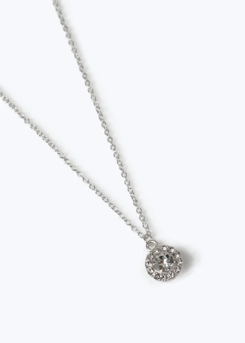 Muse Silver Rhinestone Ditsy Necklace - One Size Image 2
