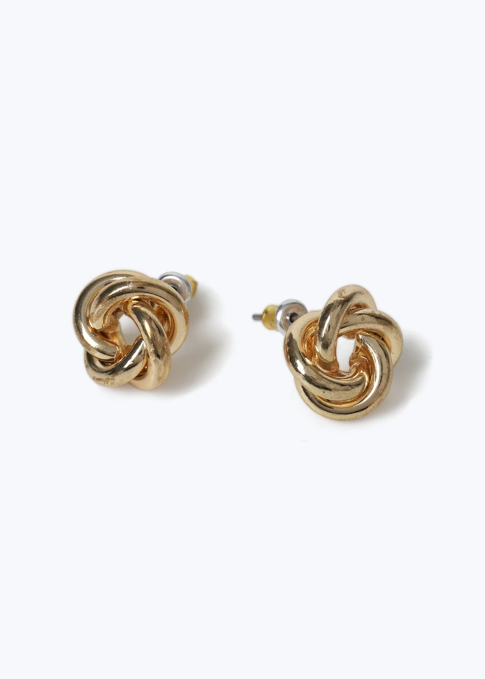 Muse Gold Mini Knot Stud Earrings - One Size Image 2