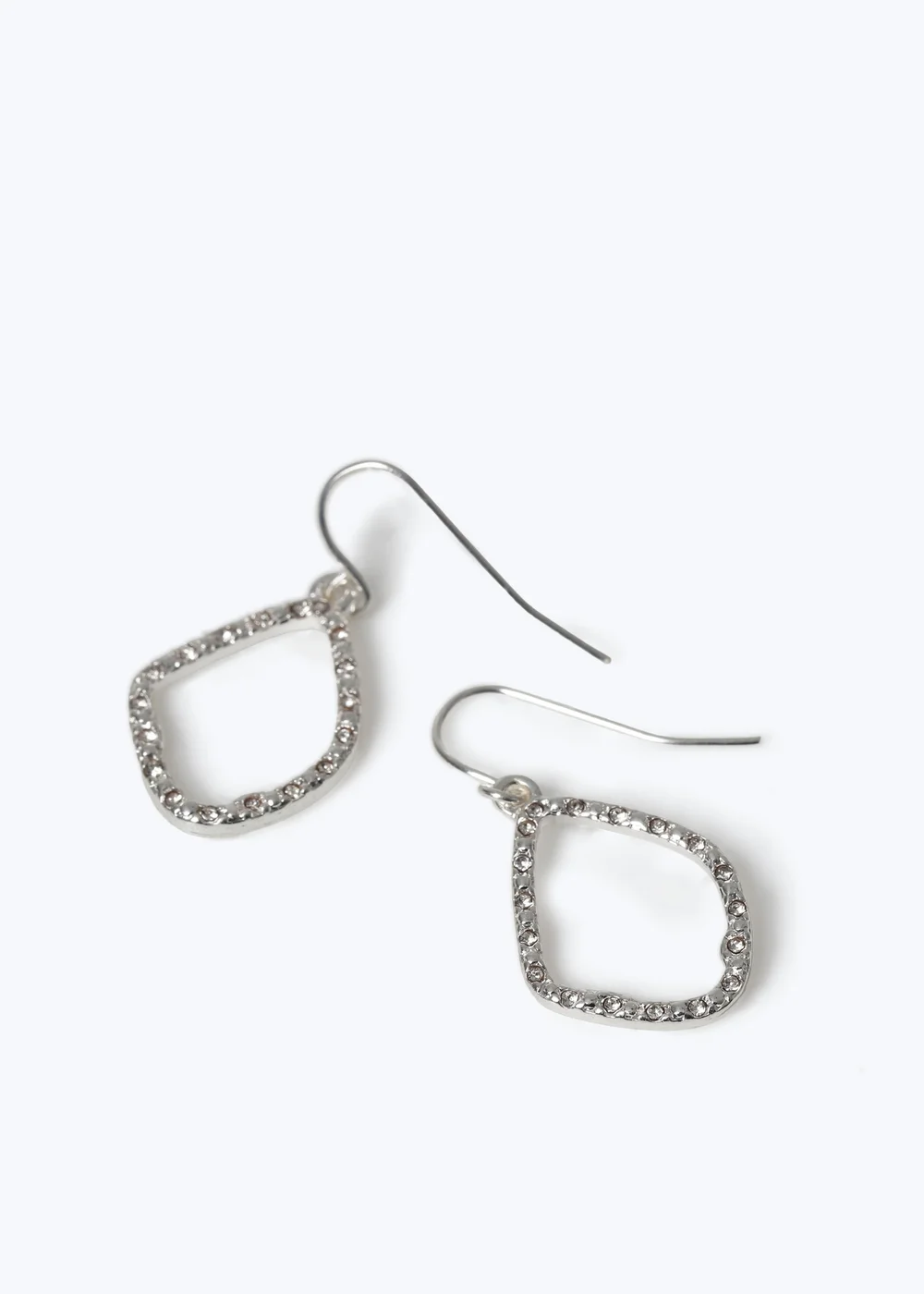 Muse Silver Fishhook Earrings - One Size Image 2