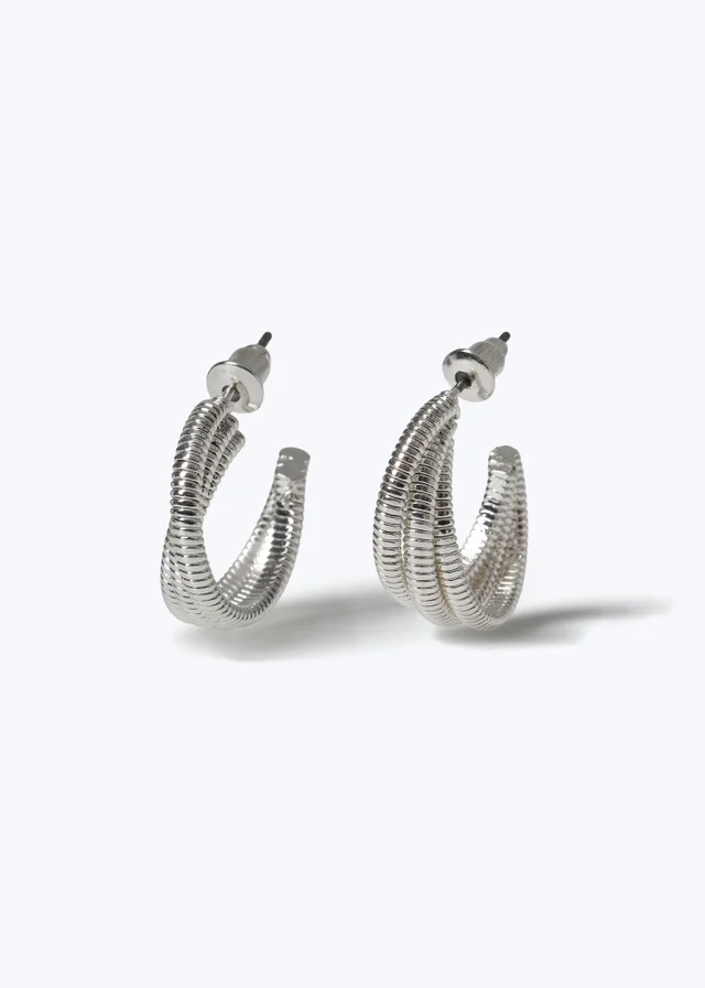 Muse Silver Triple Hoop