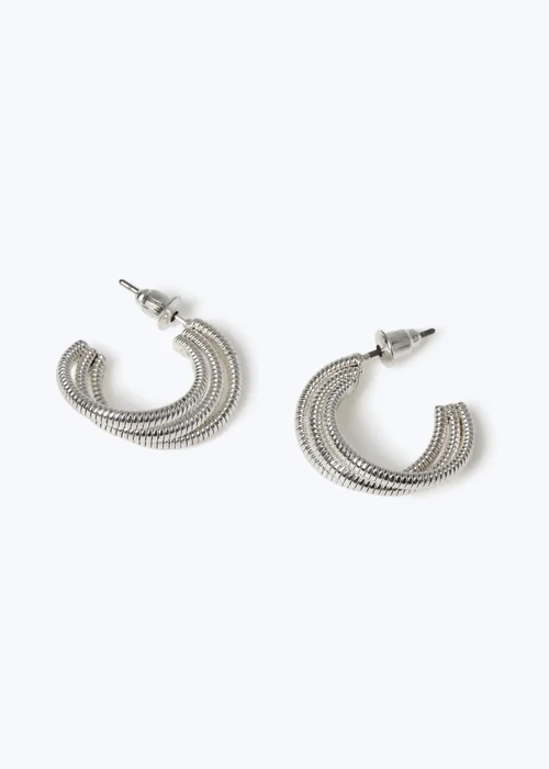 Muse Silver Triple Hoop - One Size Image 2