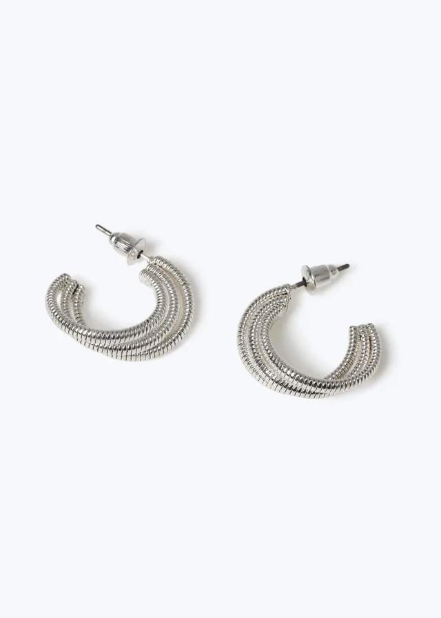 Muse Silver Triple Hoop