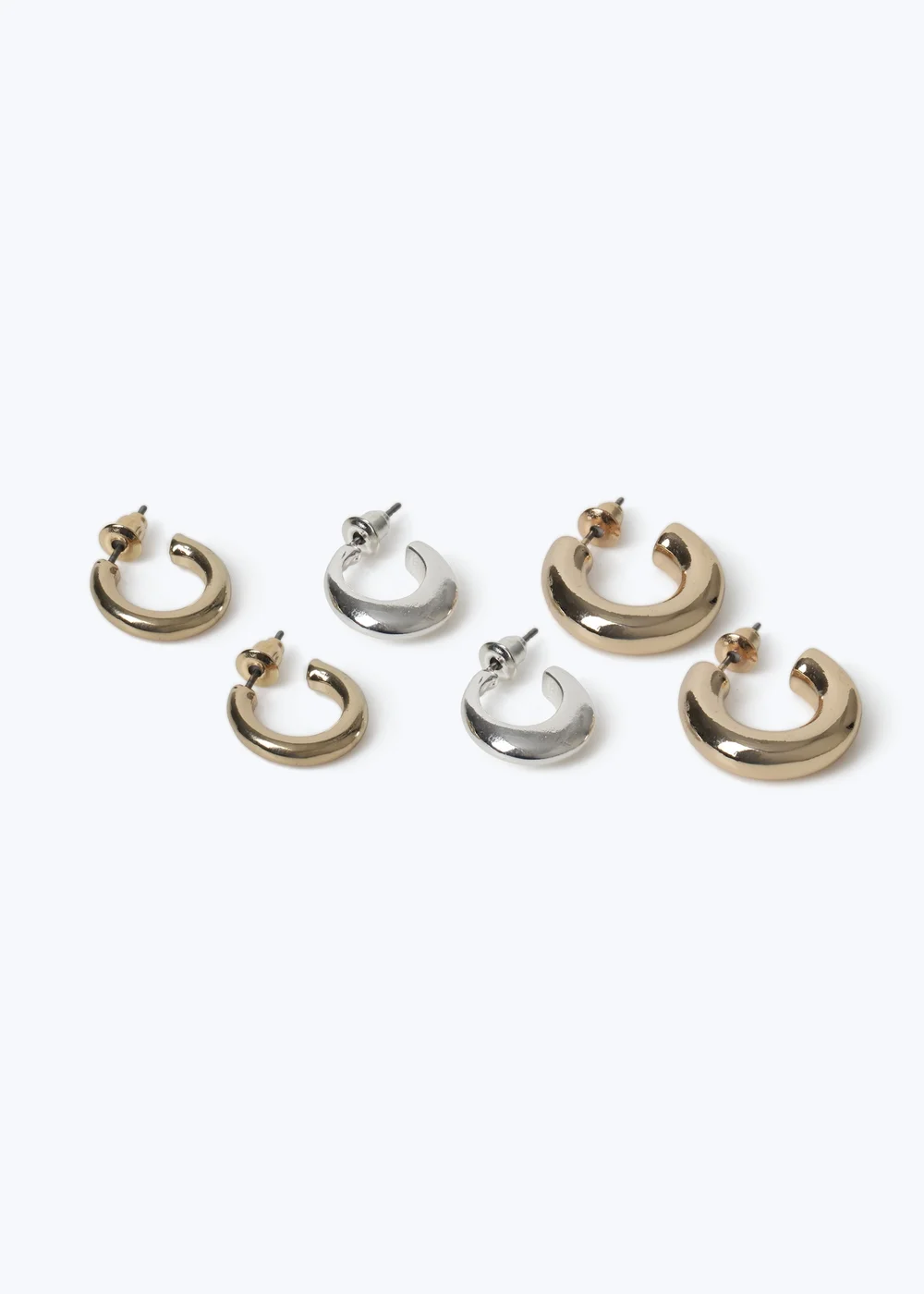 Muse Mixed Metal 3 Pack Hoop Earrings - One Size Image 2