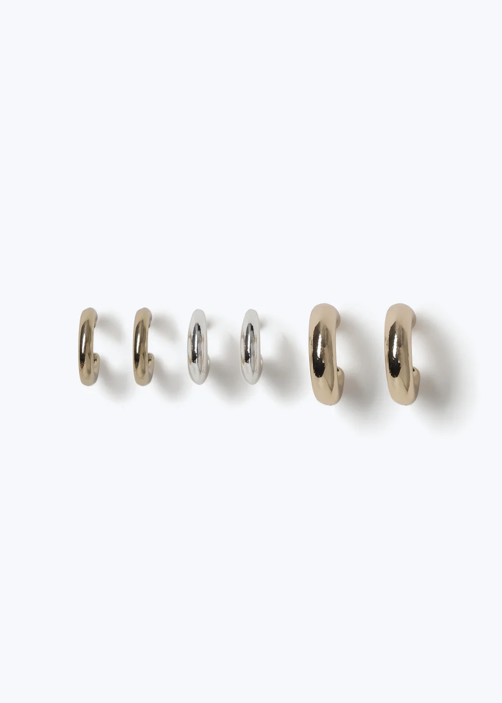 Muse Mixed Metal 3 Pack Hoop Earrings - One Size Image 1