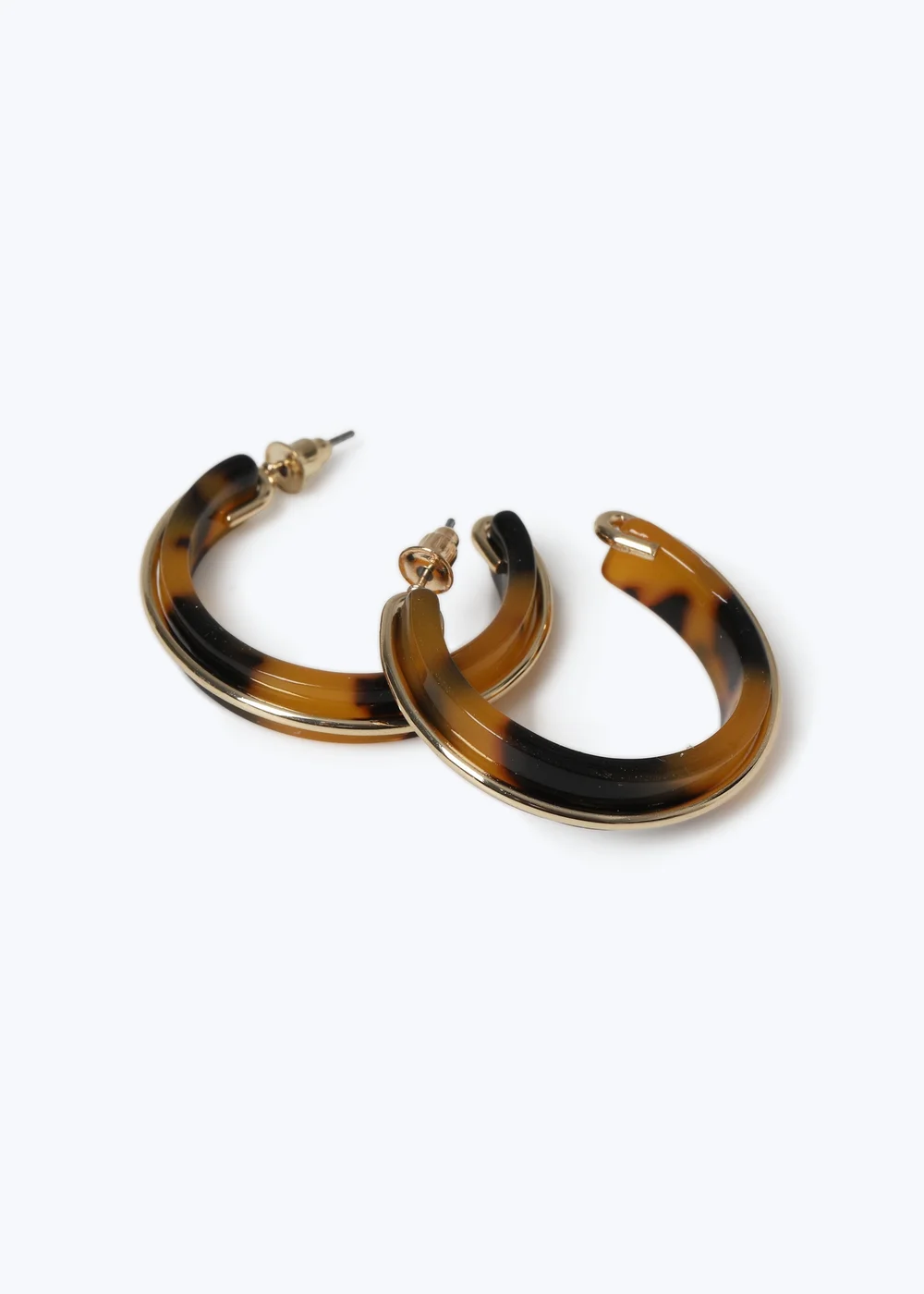 Muse Brown Tort Hoop Earrings - One Size Image 2