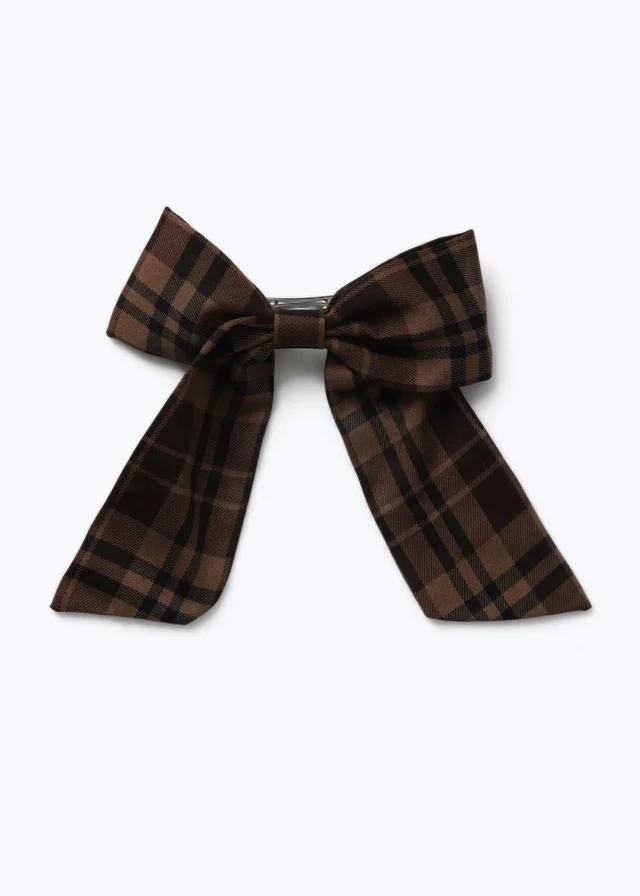 Muse Brown Check Hair Bow