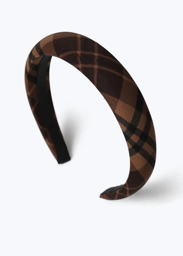 Muse Brown Check Headband