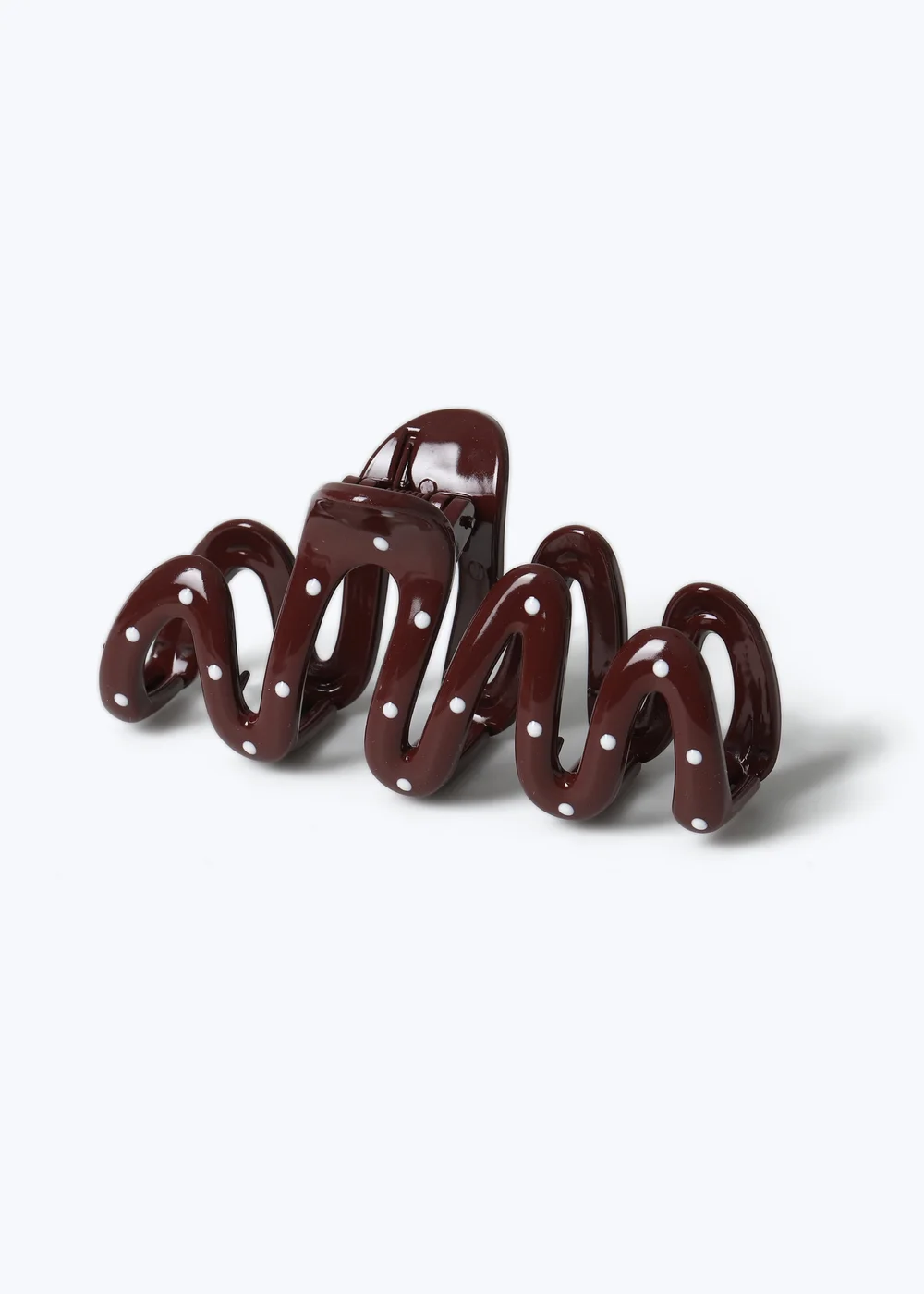 Muse Burgundy Polka Dot Claw Clip - One Size Image 2