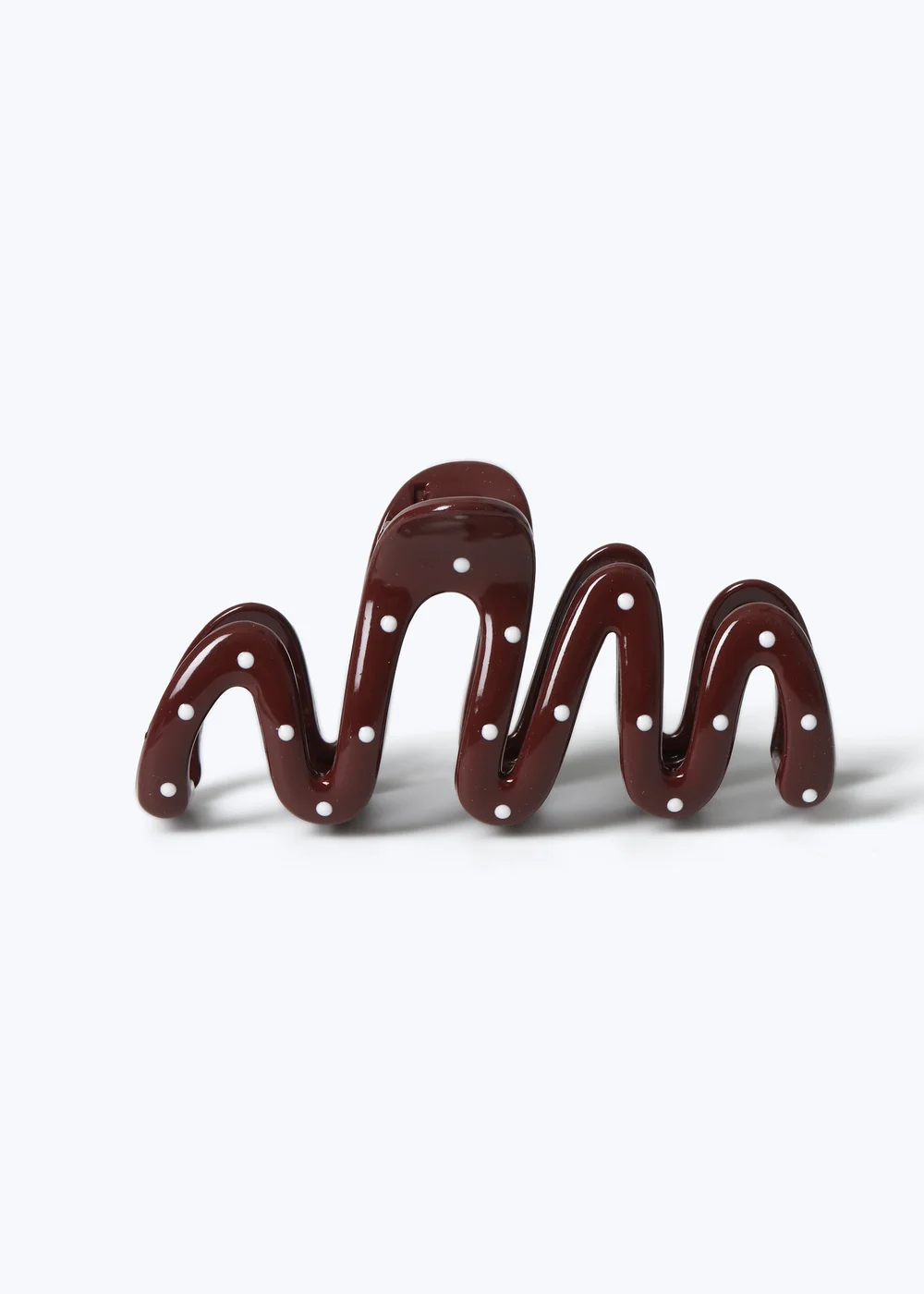 Muse Burgundy Polka Dot Claw Clip - One Size Image 1