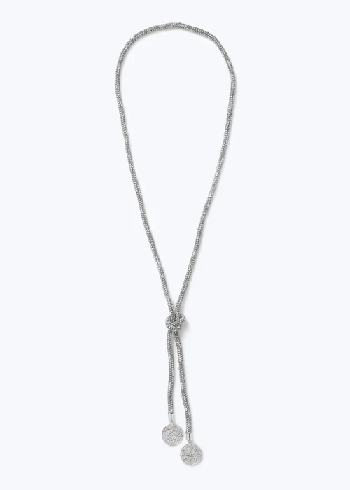 Muse Occasion Pave Disc Lariat Necklace - One Size Image 1