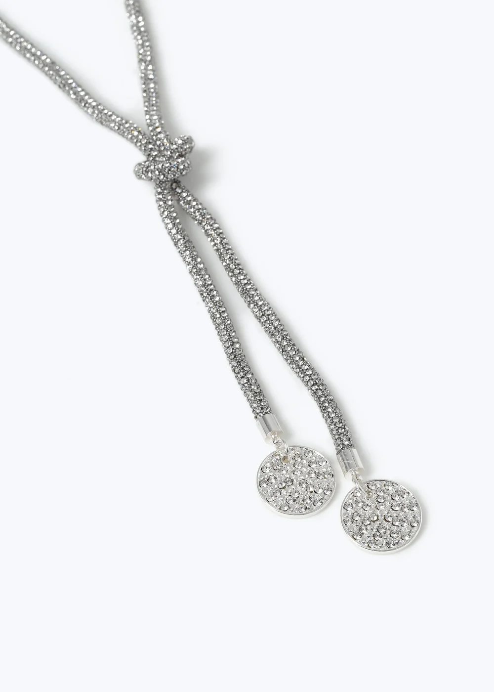 Muse Occasion Pave Disc Lariat Necklace - One Size Image 2