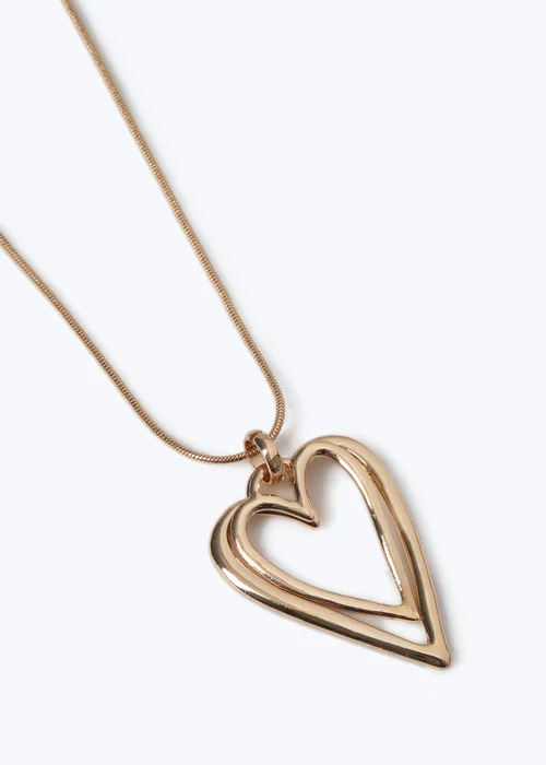 Muse Gold Cut Out Heart Pendant Necklace - One Size Image 2