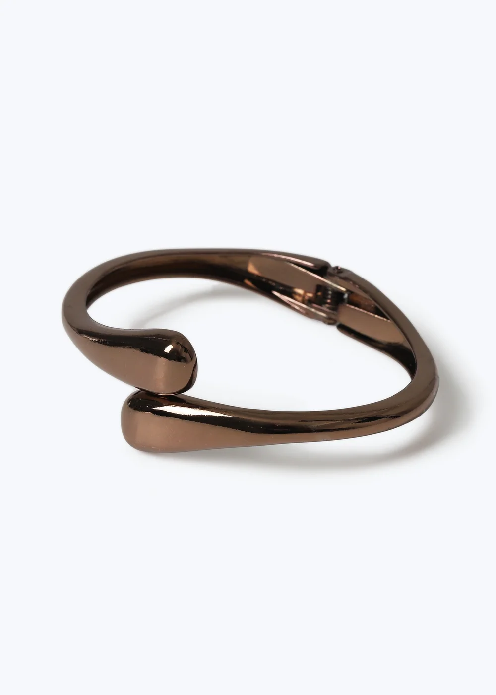 Muse Chocolate Brown Chunky Bangle - One Size Image 2