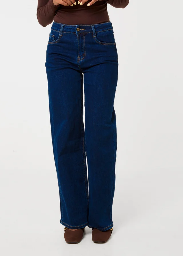 Pink Vanilla Purple Star Embossed Pocket Straight Jeans
