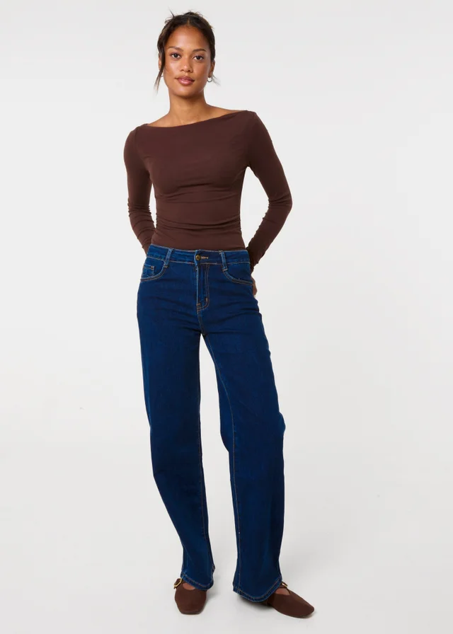 Pink Vanilla Purple Star Embossed Pocket Straight Jeans