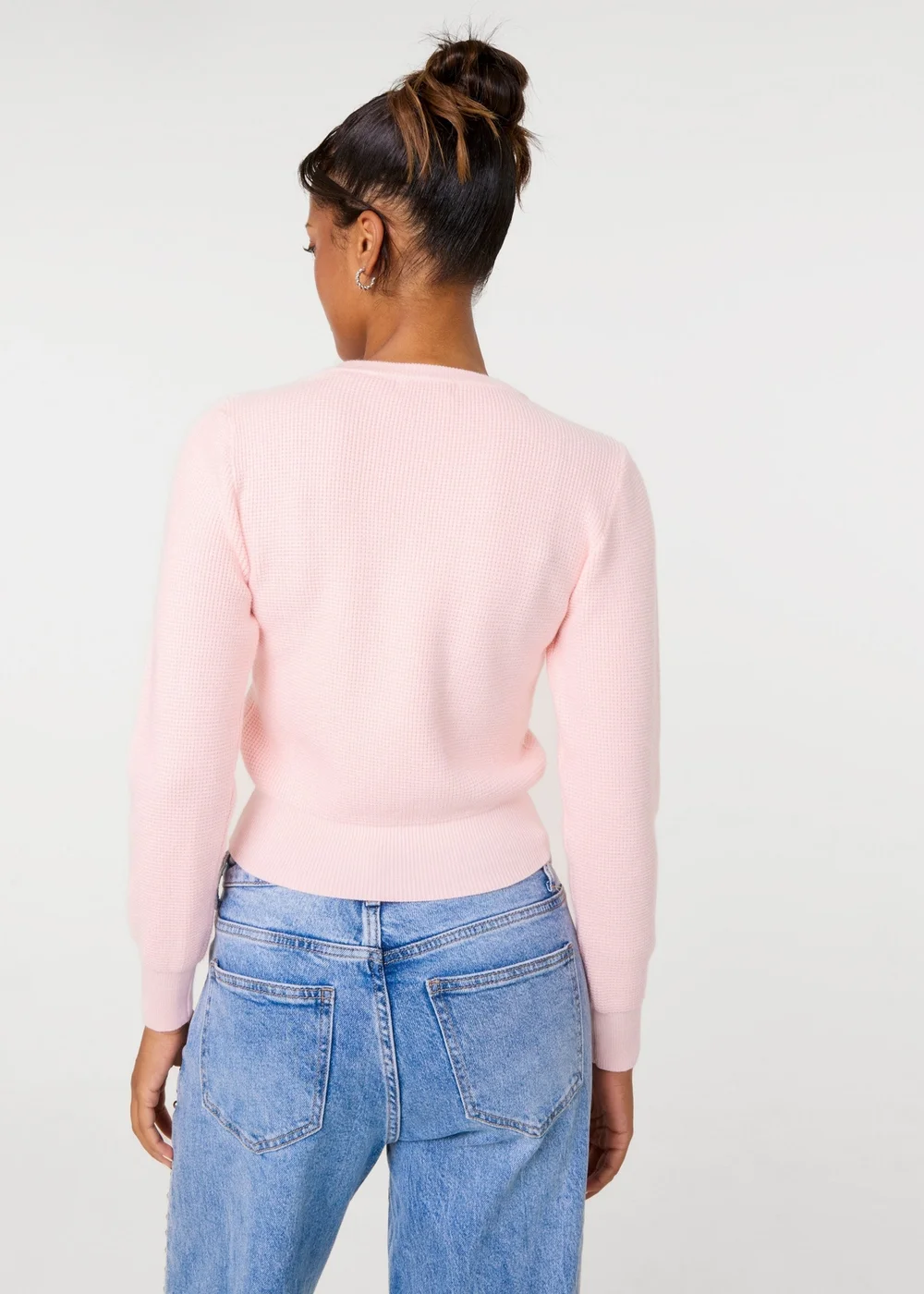 Pink Vanilla Pink Long Sleeve Knitted Jumper - M/L Image 4