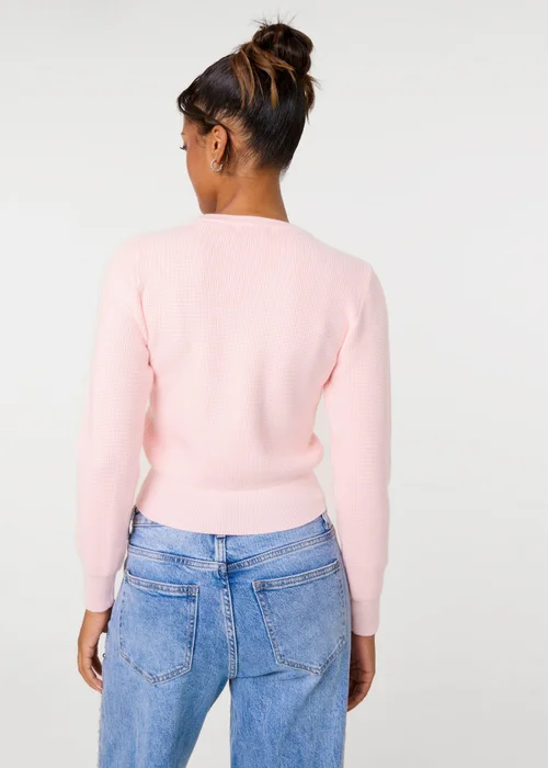 Pink Vanilla Pink Long Sleeve Knitted Jumper - M/L Image 4