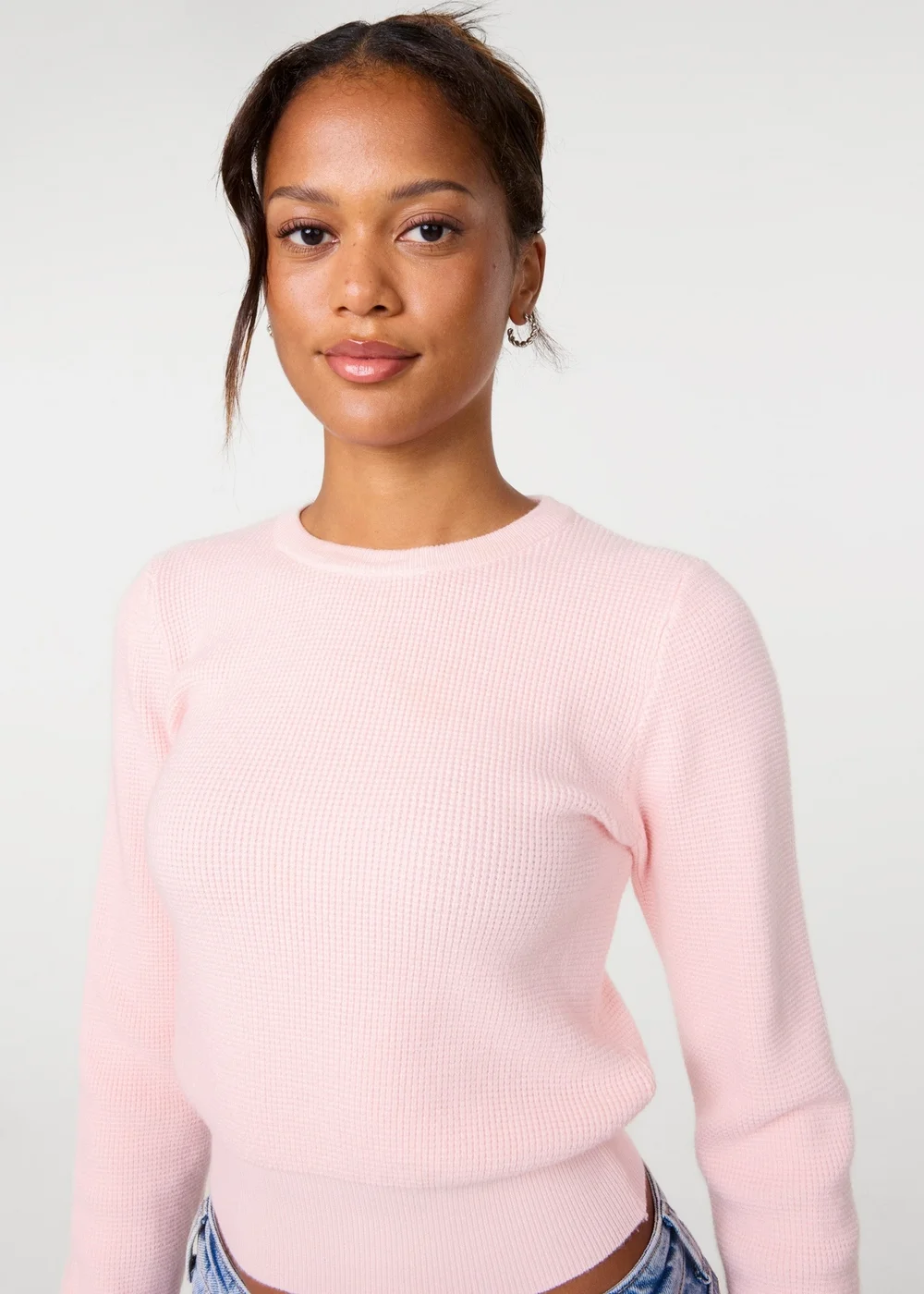 Pink Vanilla Pink Long Sleeve Knitted Jumper - M/L Image 3