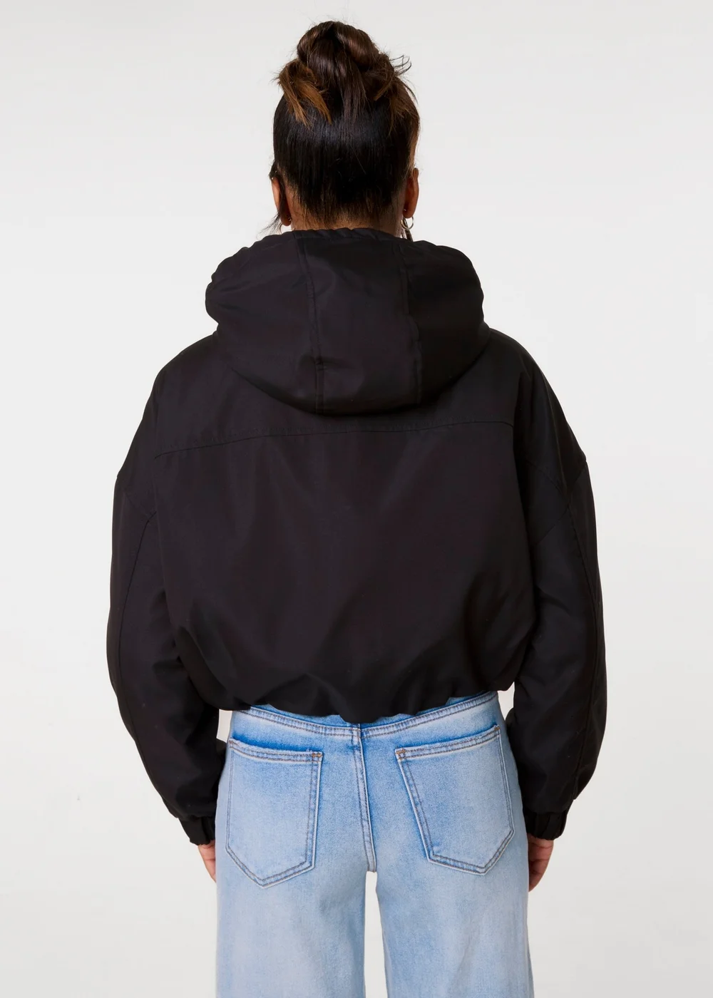 Pink Vanilla Black Hooded Padded Sports Jacket - M/L Image 4