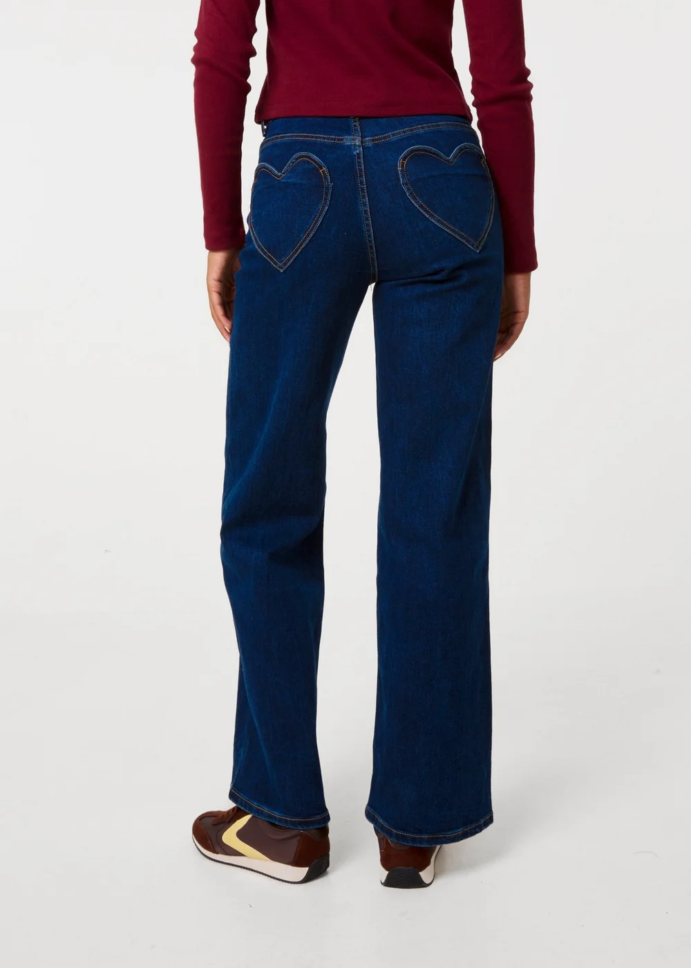 Pink Vanilla Purple Heart Pocket Straight Jeans - 10 Image 4
