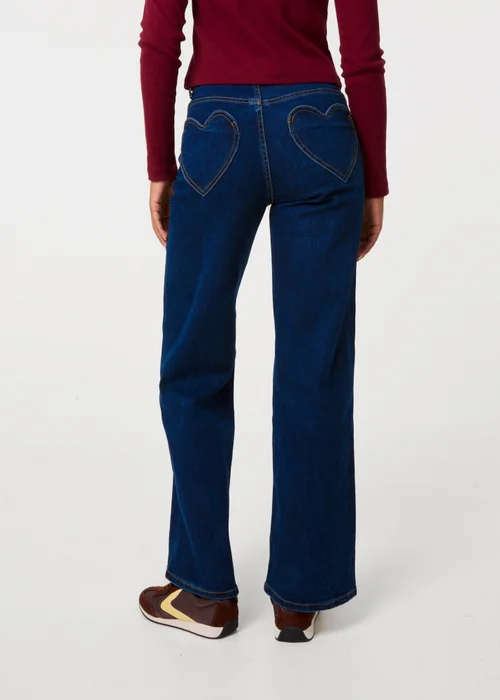 Pink Vanilla Purple Heart Pocket Straight Jeans - 10 Image 4