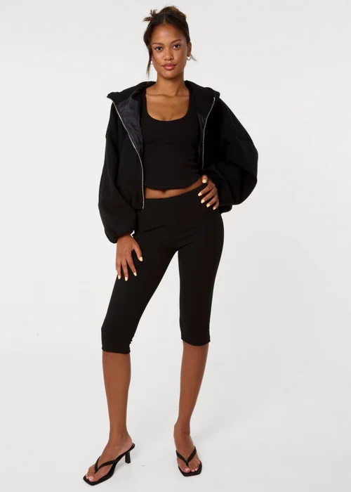 Pink Vanilla Black Ponte Capri Pants - M Image 1