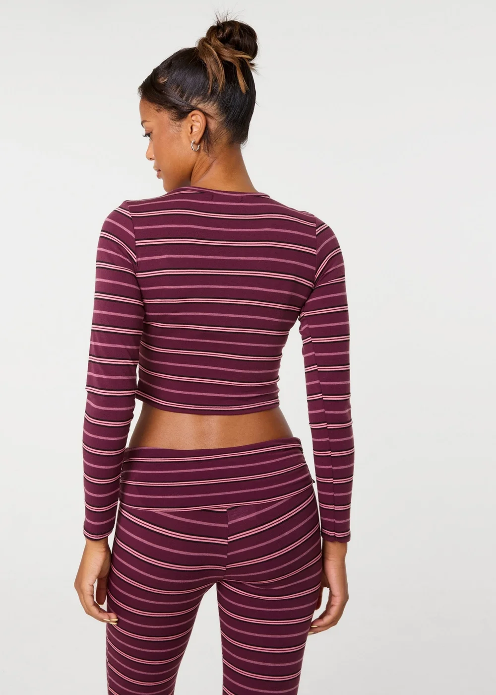 Pink Vanilla Purple Stripe Long Sleeves Top - S Image 5