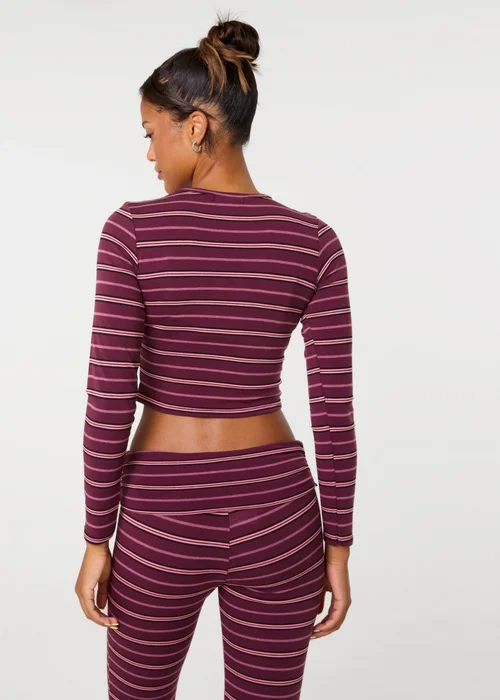 Pink Vanilla Purple Stripe Long Sleeves Top - S Image 5