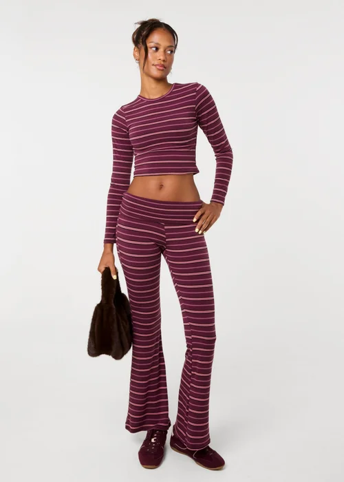 Pink Vanilla Purple Stripe Long Sleeves Top - S Image 3