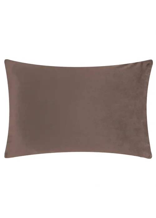 Furn Softie Grid 40x60 Quilted Cushion Chocolate / Sand - 40x60cm Image 3