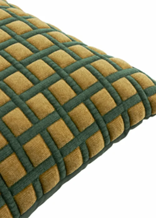 Furn Softie Grid 40x60 Quilted Cushion Green - 40x60cm Image 3