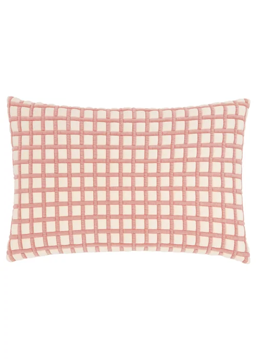 Furn Softie Grid 40x60 Quilted Cushion Pink - 40x60cm Image 2