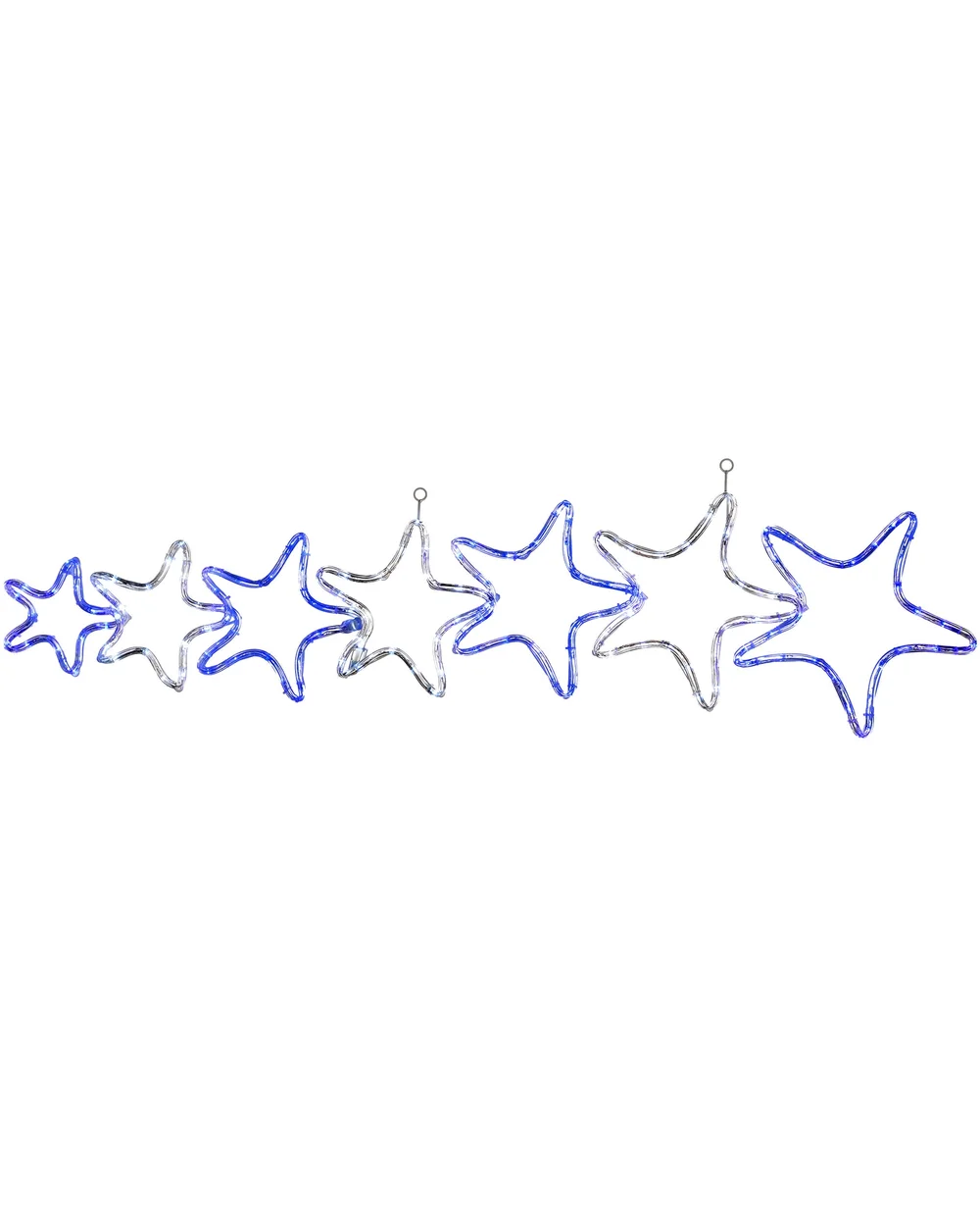 WeRChristmas Multi-Colour 7-Star Christmas Rope Light Silhouette White And Blue 119 Cm - No Size Image 1