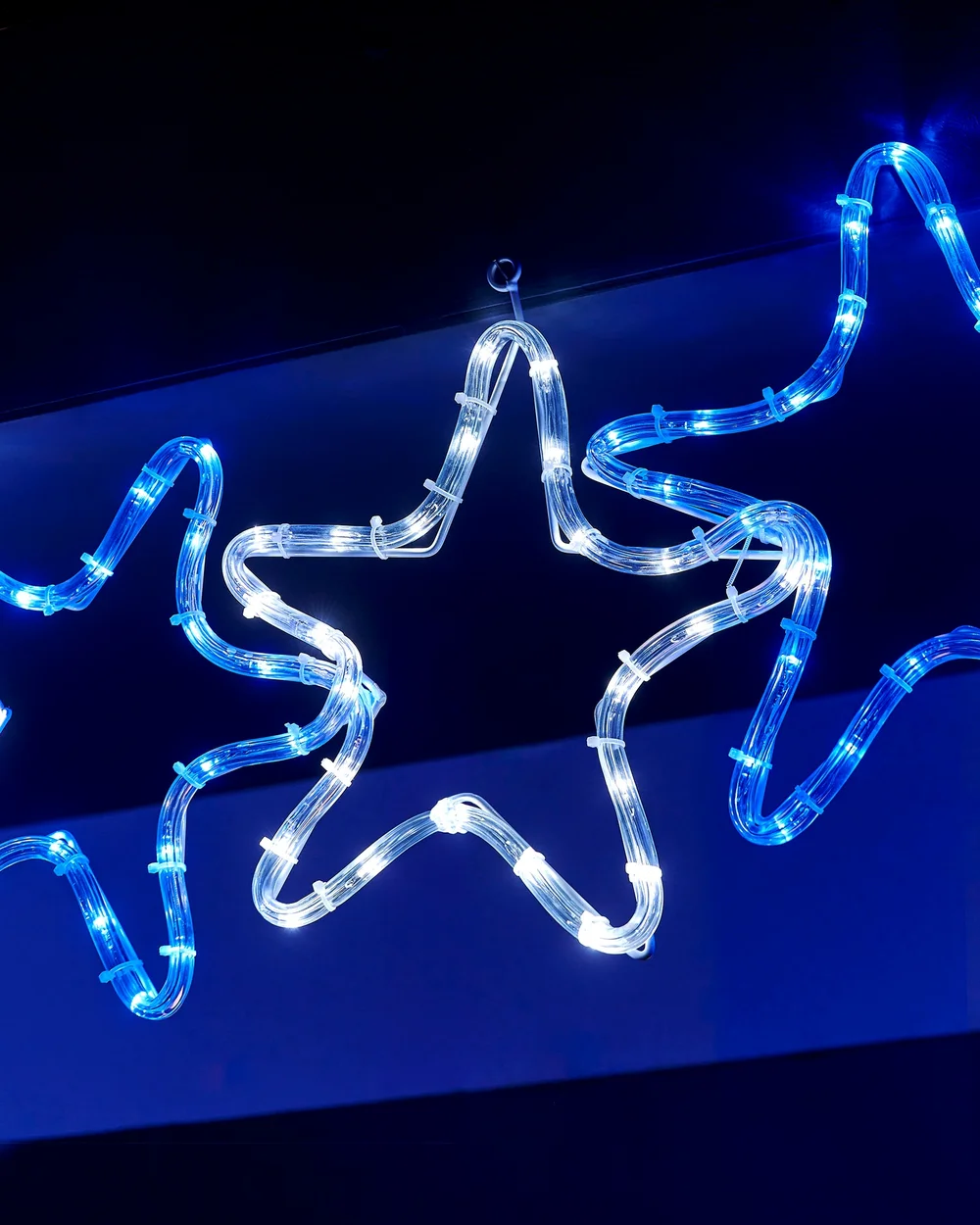 WeRChristmas Multi-Colour 7-Star Christmas Rope Light Silhouette White And Blue 119 Cm - No Size Image 4