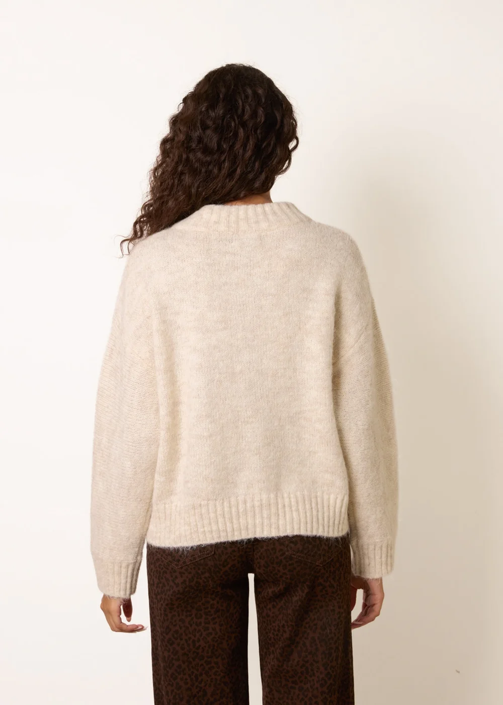 Blue Vanilla Beige Button Front Cardigan - L Image 4
