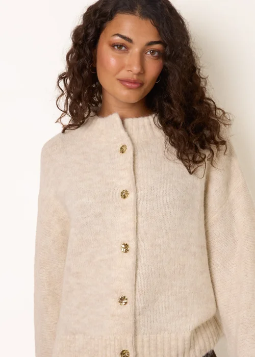Blue Vanilla Beige Button Front Cardigan - L Image 2