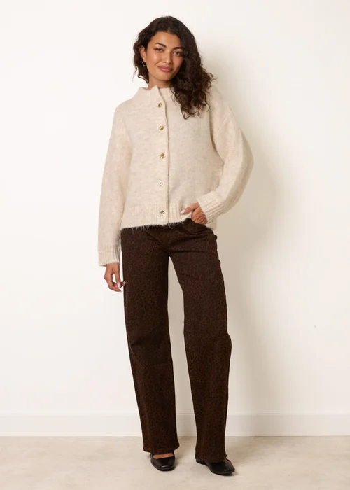 Blue Vanilla Beige Button Front Cardigan - L Image 3