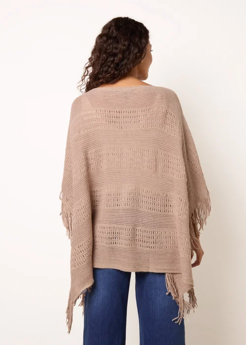Blue Vanilla Taupe Knitted Cape - One Size Image 4