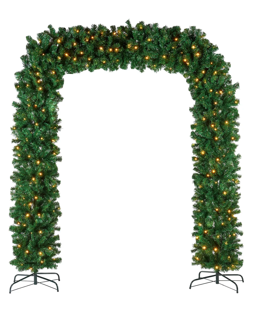 WeRChristmas Green Pre-Lit Artificial Christmas Tree Arch 360 Warm White Leds 7.5 Ft - No Size Image 1