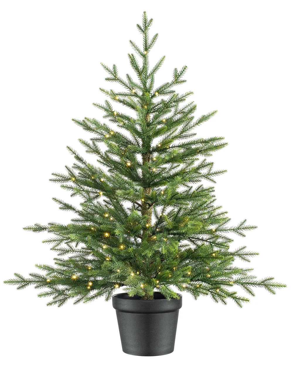 WeRChristmas Green Pre-Lit Potted Douglas Fir Artificial Christmas Tree 150 Warm White Leds 3 Ft - No Size Image 1
