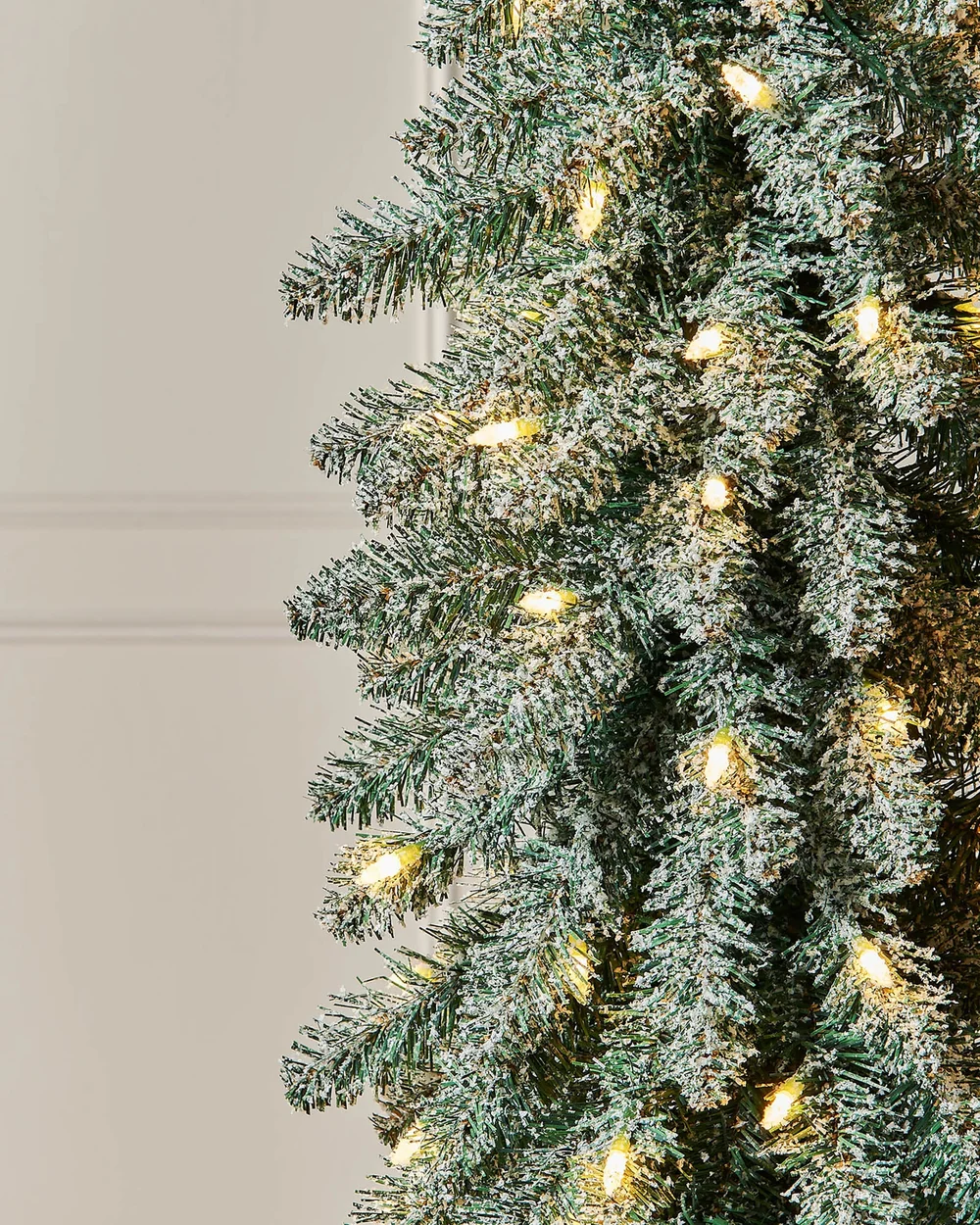 WeRChristmas Green Pre-Lit Snow-Flocked Alpine Christmas Tree 6.5 Ft - No Size Image 2