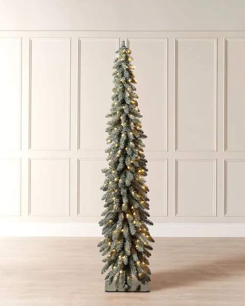 WeRChristmas Green Pre-Lit Snow-Flocked Alpine Christmas Tree 6.5 Ft - No Size Image 1