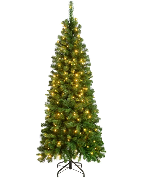 WeRChristmas Green Pre-Lit Slim Christmas Tree 6 Ft - No Size Image 1